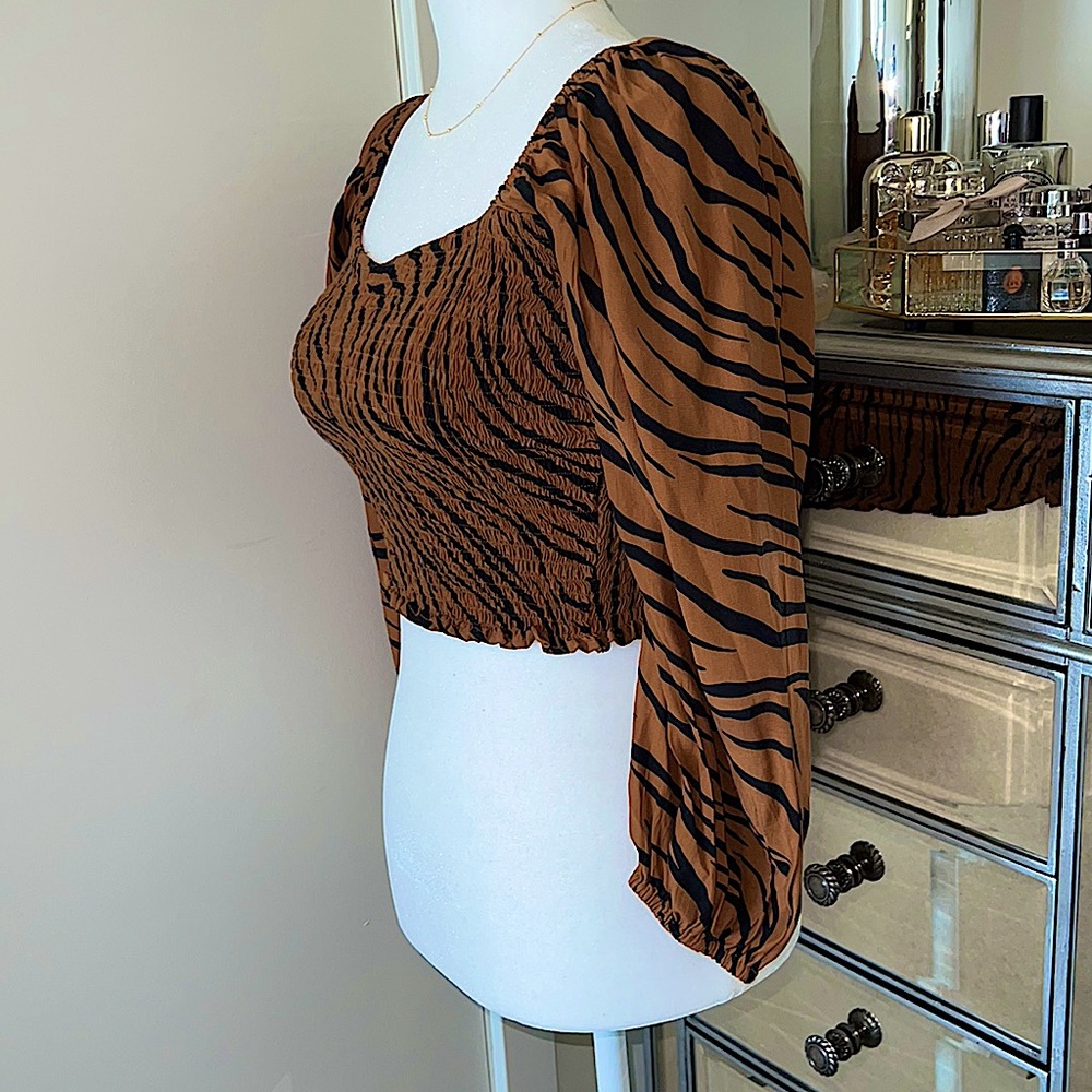 Faithfull The Brand Tiger-Print Crop